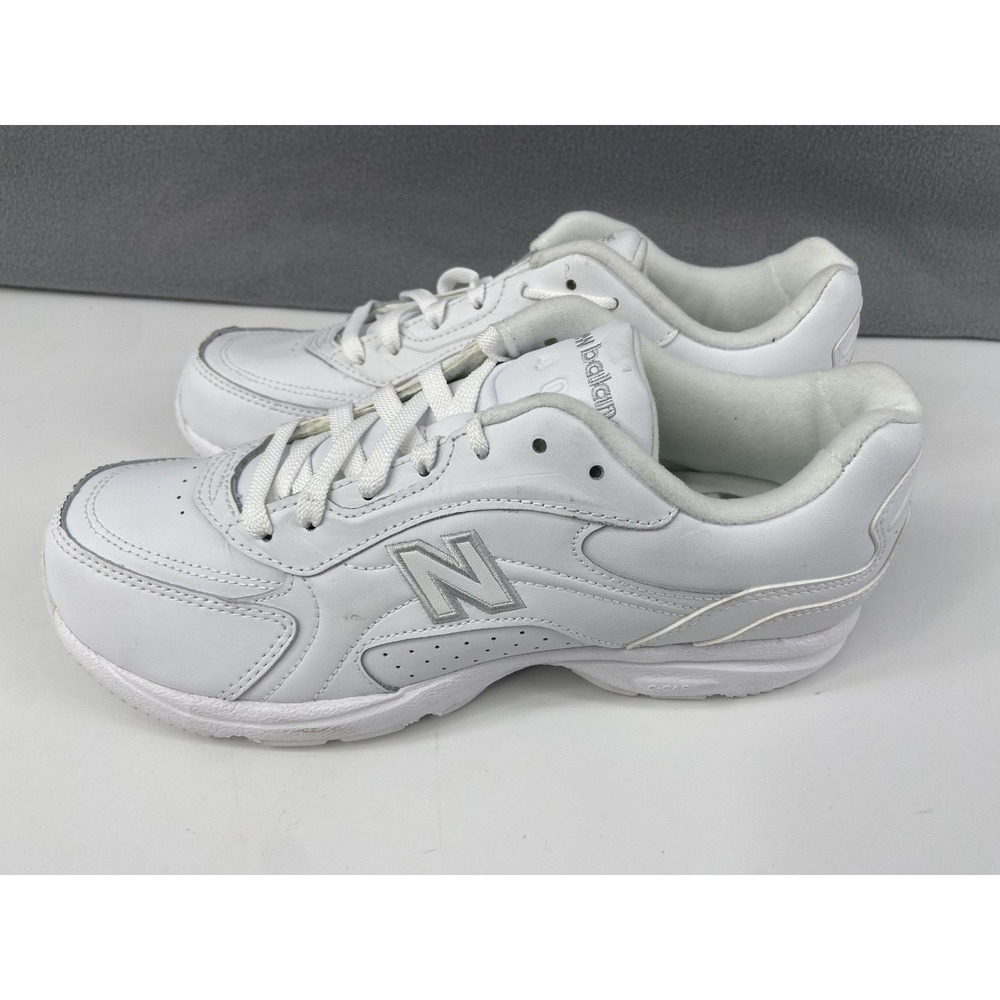 New Balance 400 Shoes Womens 9.5 Wide Triple White Walk WW400WT Sneaker Athletic